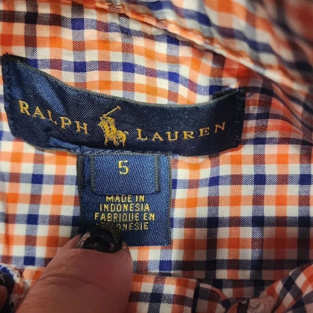 Ralph Lauren size 5 boy button down shirt Long sleeve